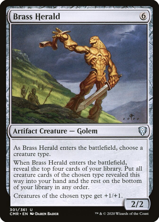 Brass Herald card front