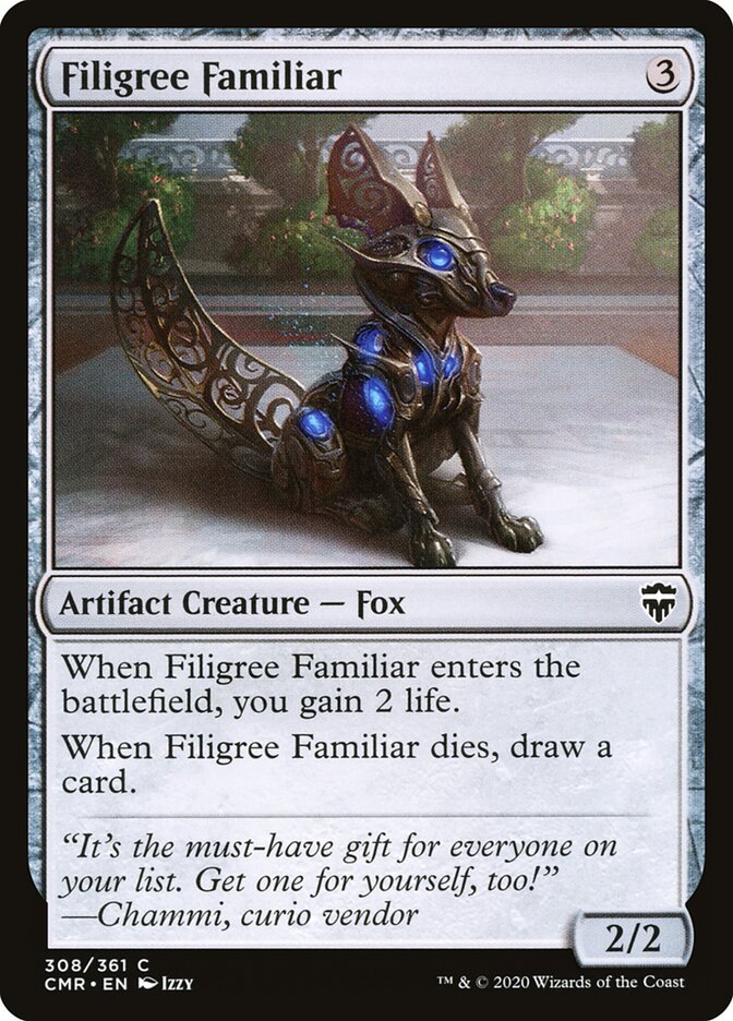 Filigree Familiar card front