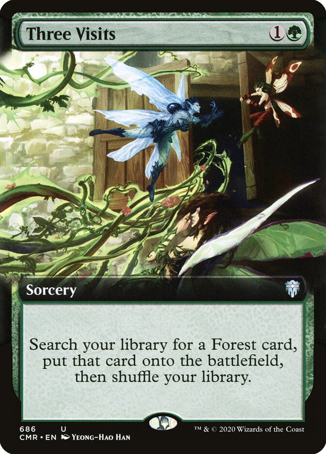 Three Visits card front
