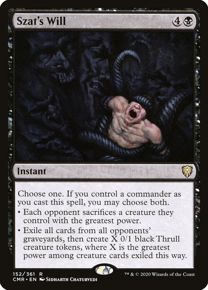 Szat's Will card front