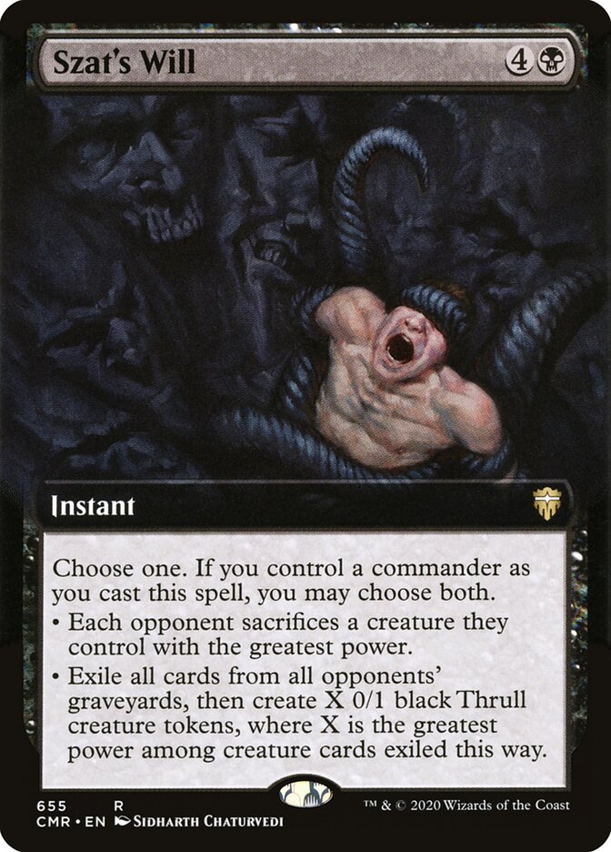 Szat's Will card front
