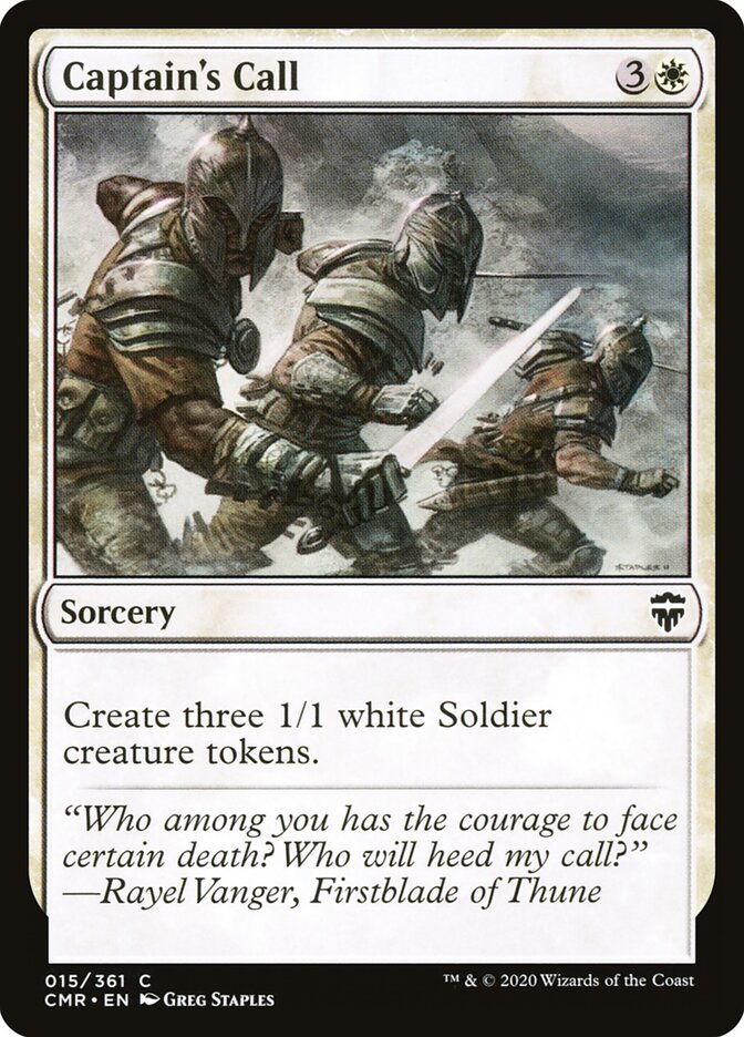 Captain's Call card front