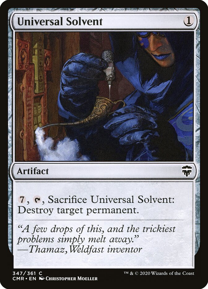 Universal Solvent card front