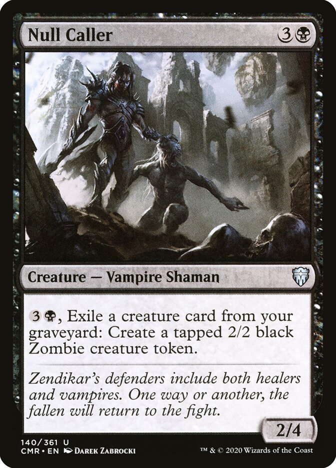Null Caller card front