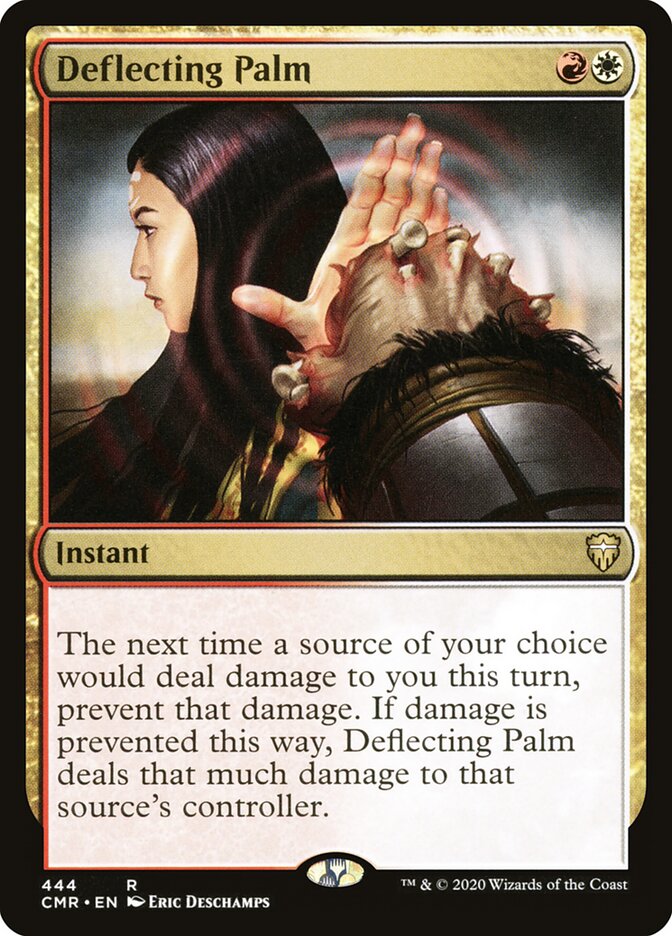 Deflecting Palm card front
