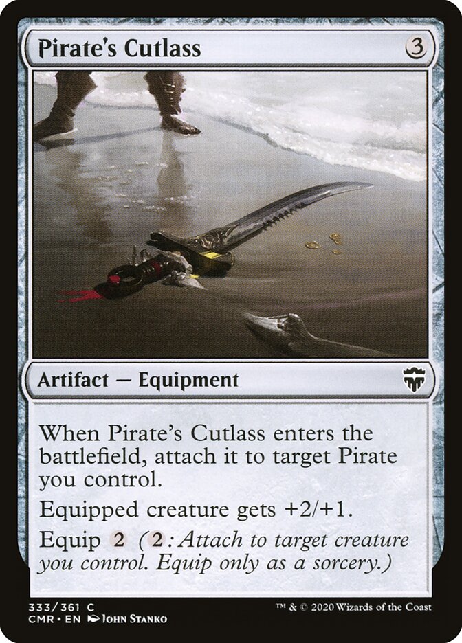 Pirate's Cutlass card front