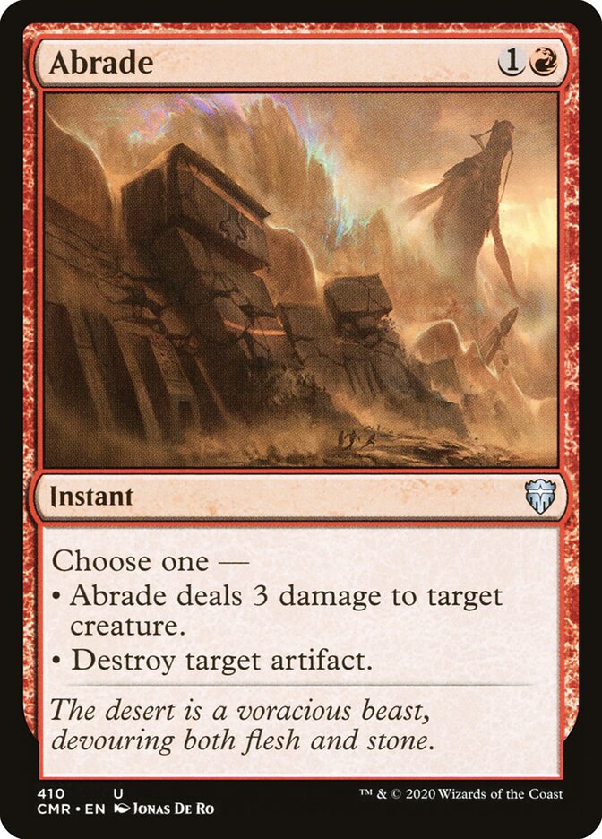 Abrade card front