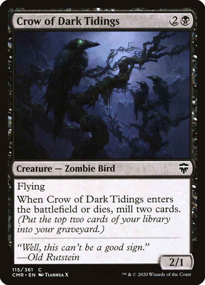 Crow of Dark Tidings card front