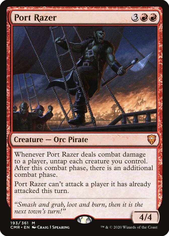 Port Razer card front