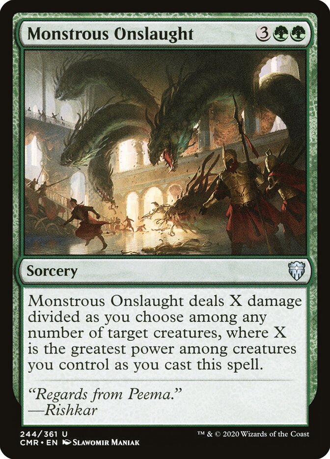 Monstrous Onslaught card front