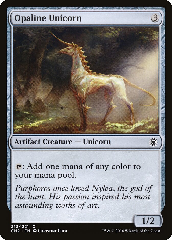 Opaline Unicorn card front