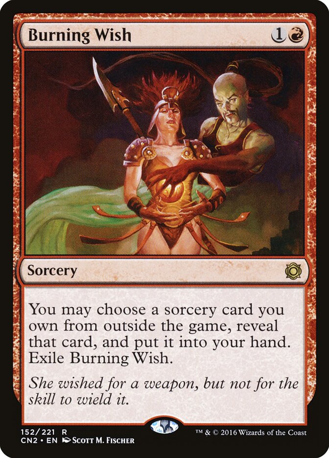 Burning Wish card front
