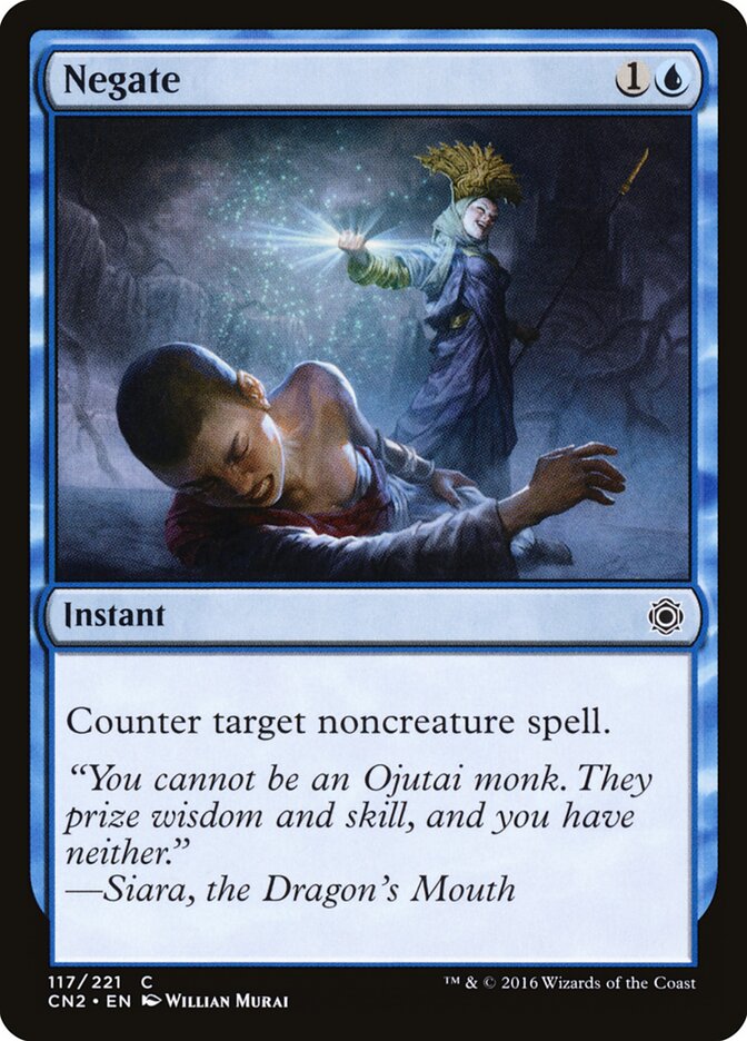 Negate card front