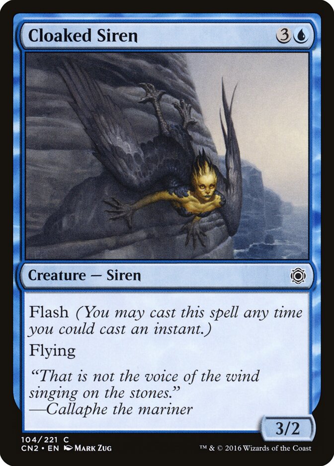 Cloaked Siren card front