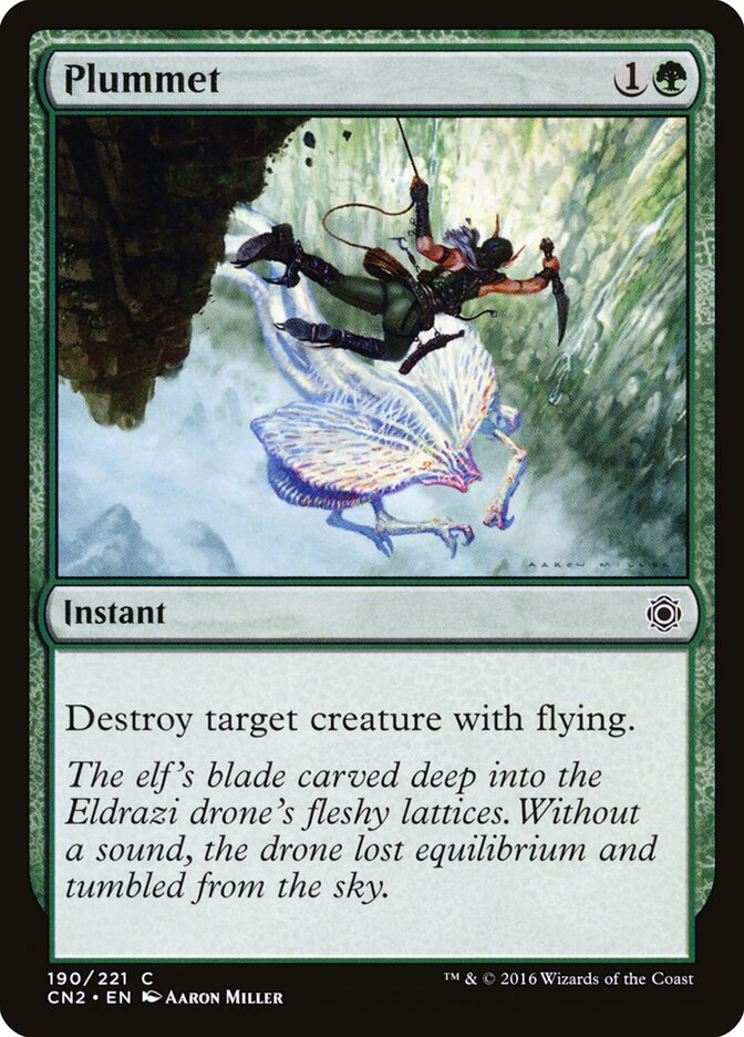 Plummet card front