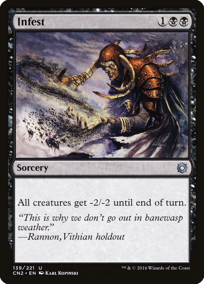 Infest card front