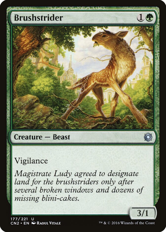 Brushstrider card front
