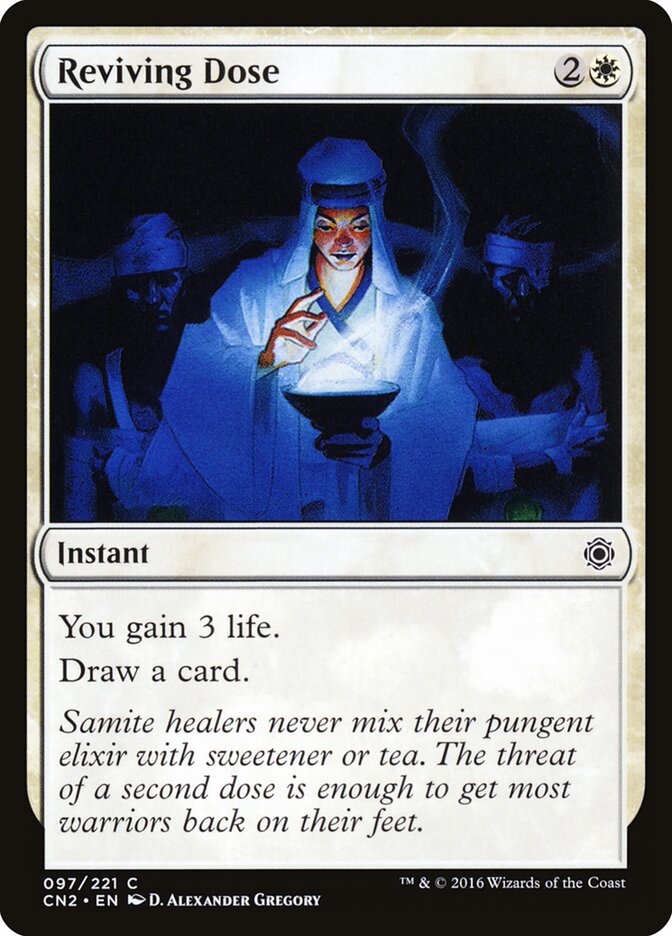 Reviving Dose card front
