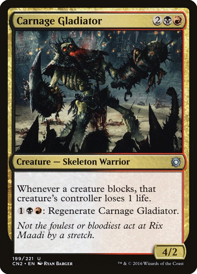 Carnage Gladiator card front