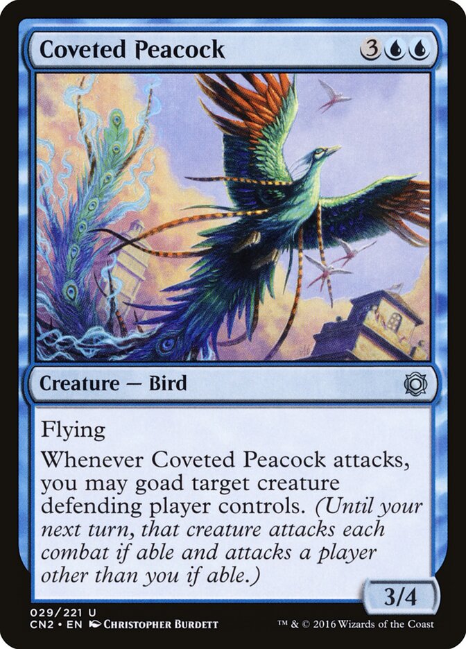 Coveted Peacock card front