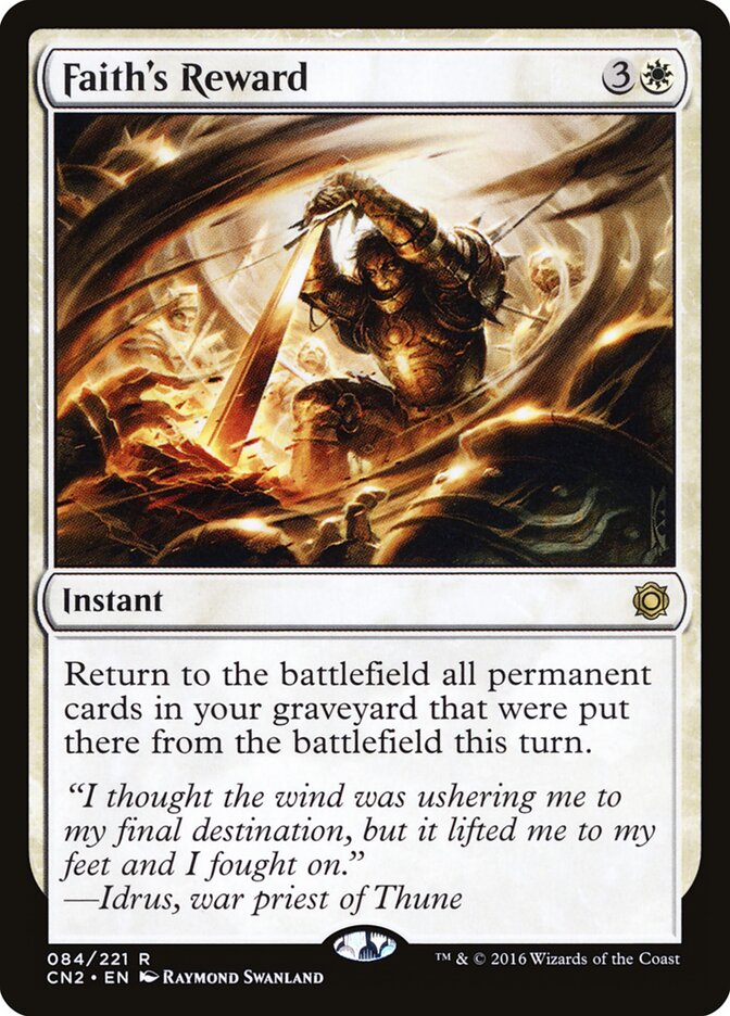 Faith's Reward card front
