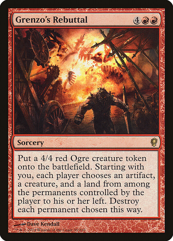 Grenzo's Rebuttal card front
