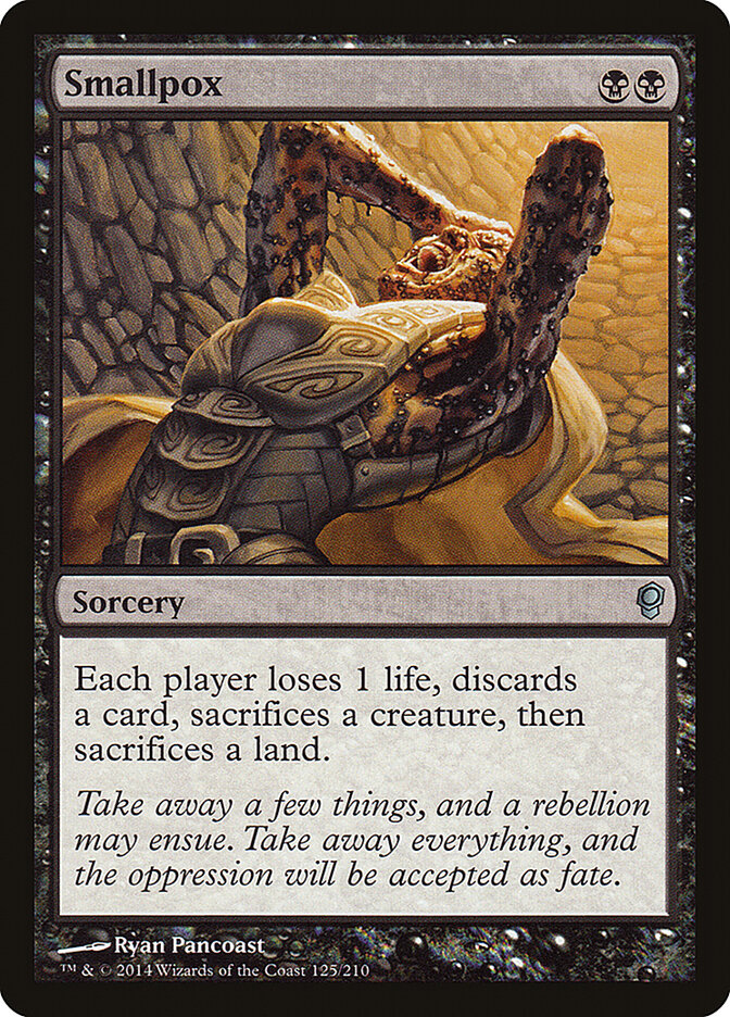 Smallpox card front