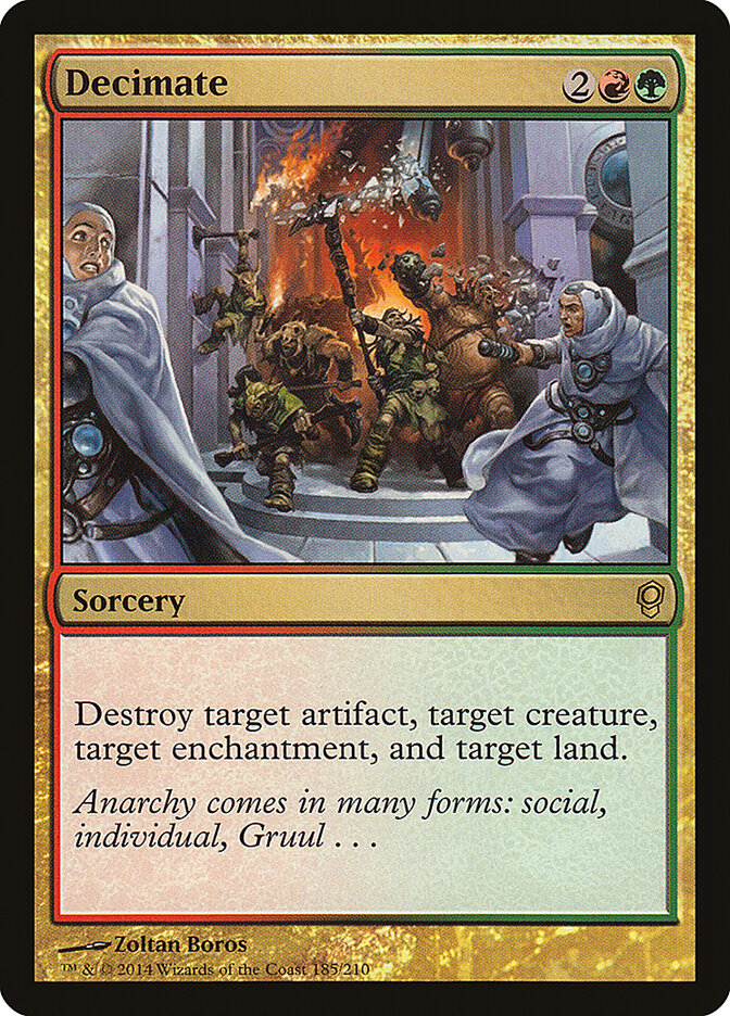 Decimate card front