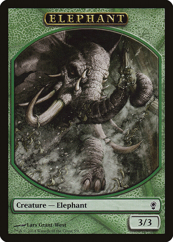 Elephant card front