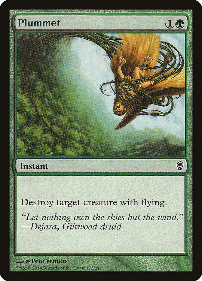 Plummet card front