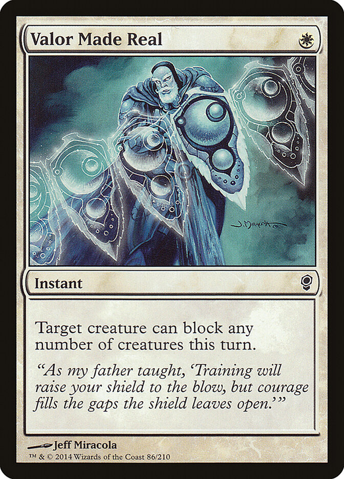 Valor Made Real card front