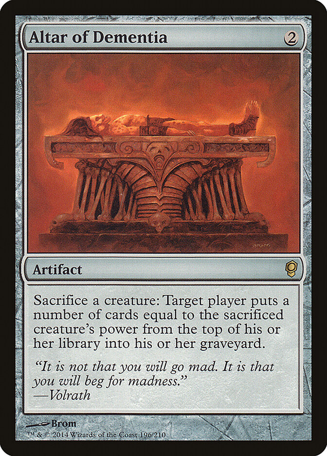 Altar of Dementia card front