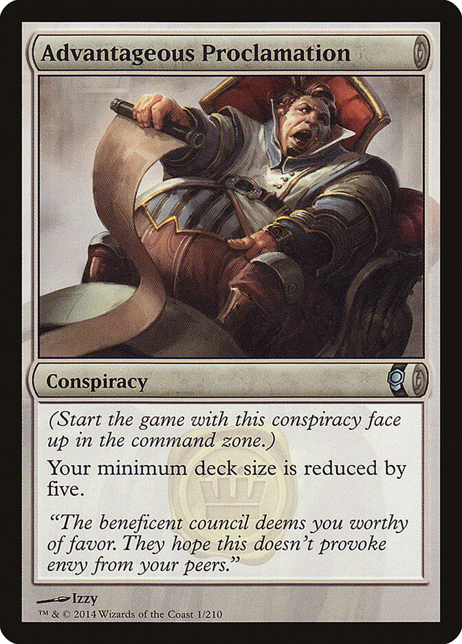 Advantageous Proclamation card front