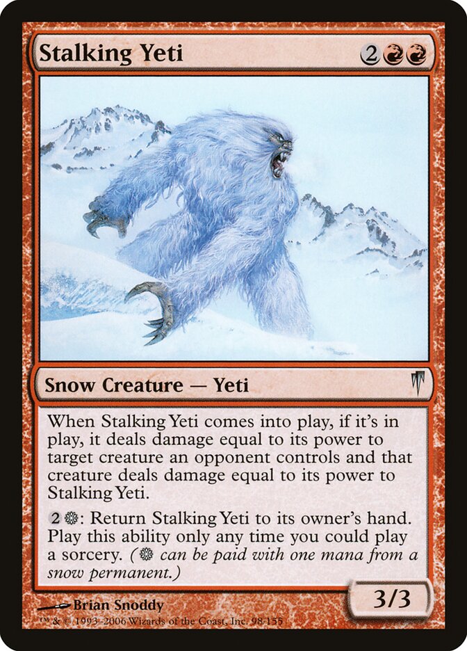 Stalking Yeti card front