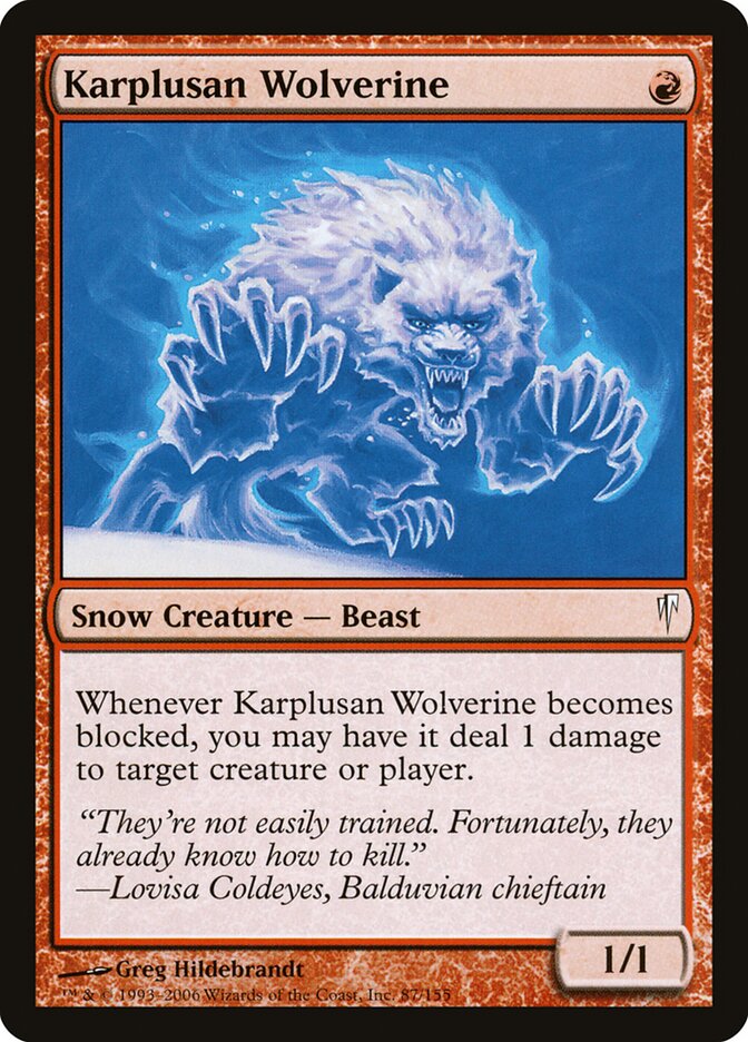 Karplusan Wolverine card front