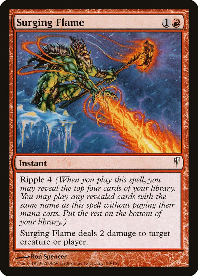 Surging Flame card front