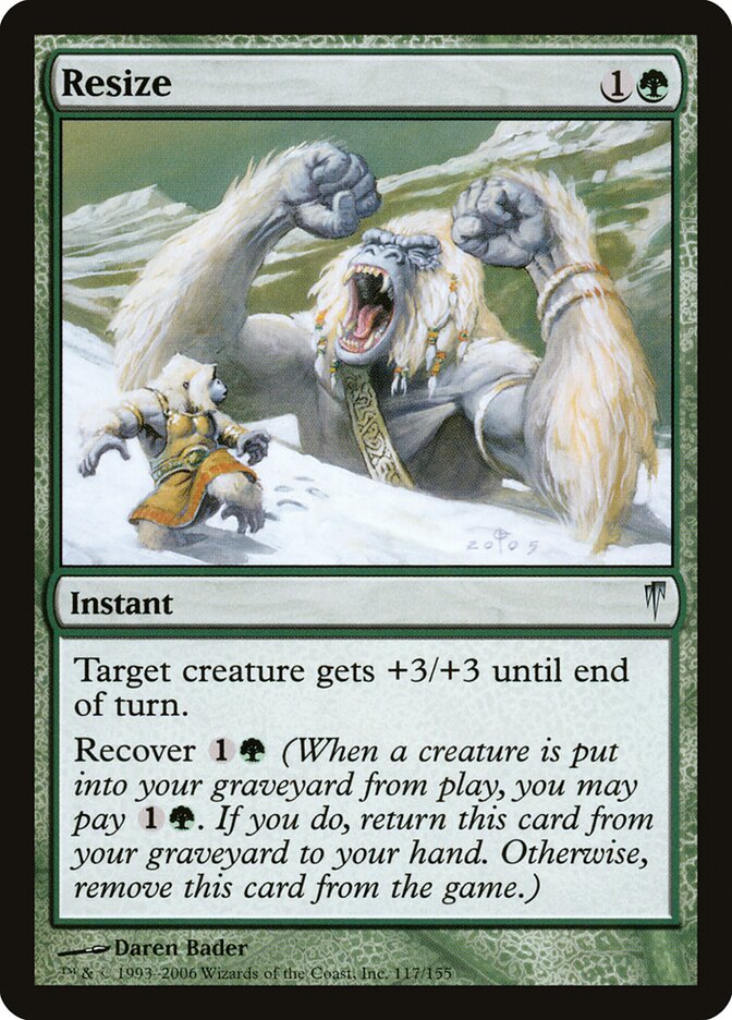 Resize card front