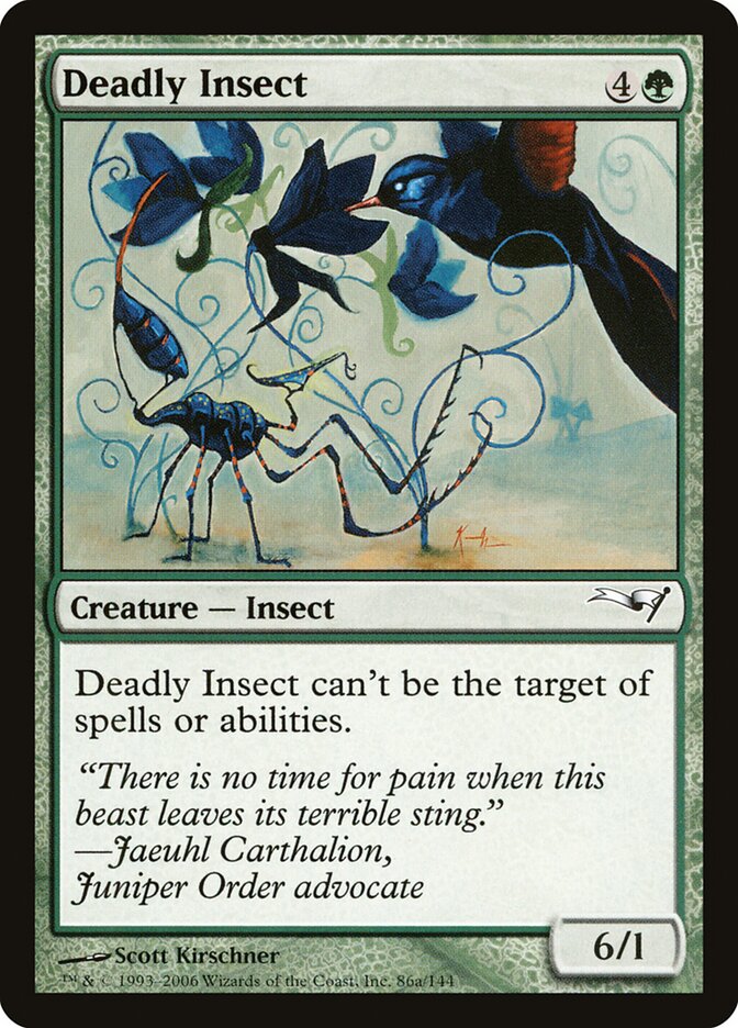 Deadly Insect card front
