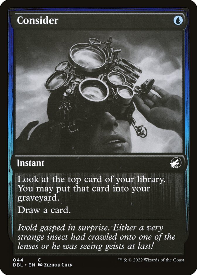 Consider card front