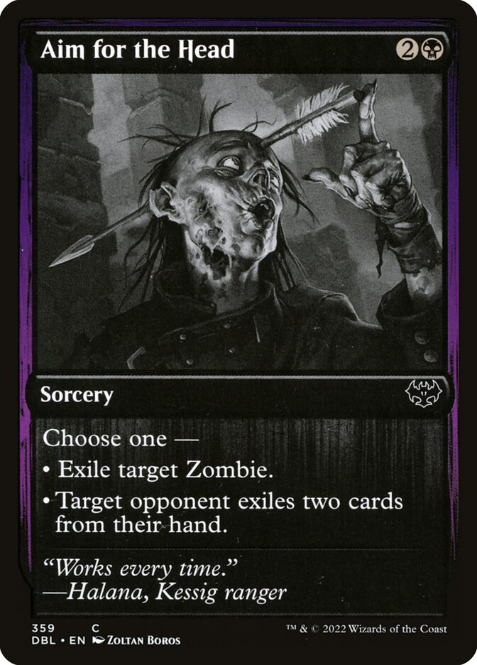 Aim for the Head card front