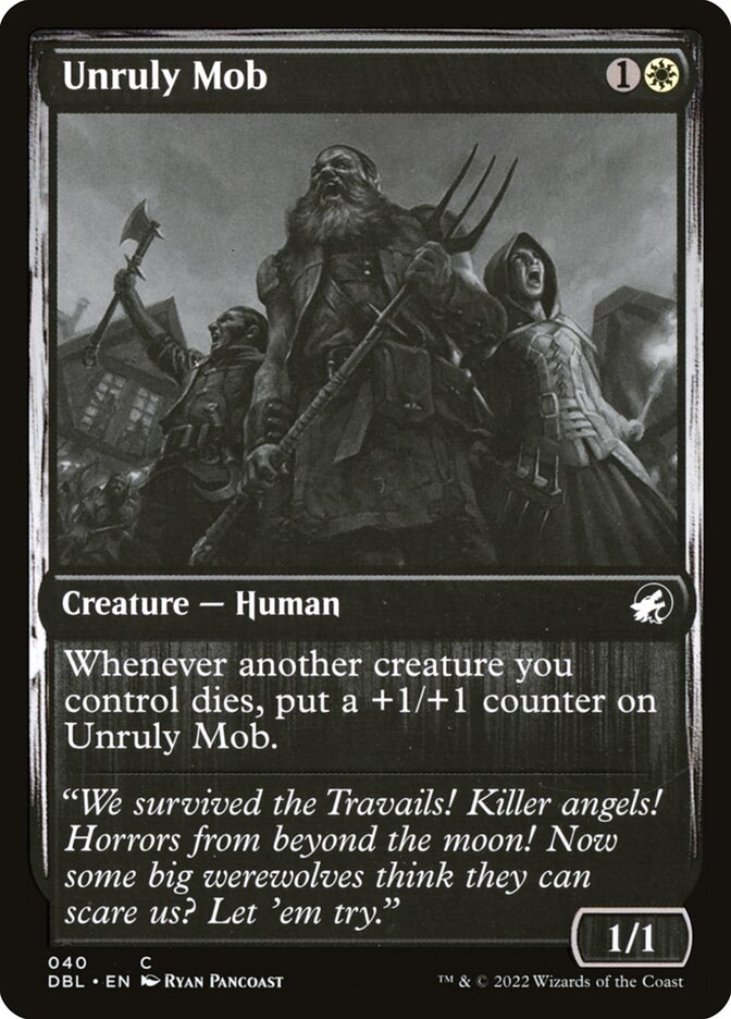 Unruly Mob card front