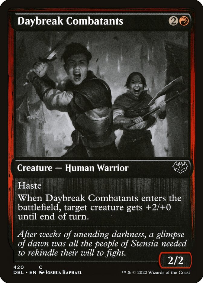 Daybreak Combatants card front