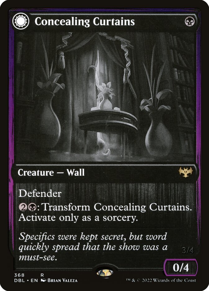 Concealing Curtains card front
