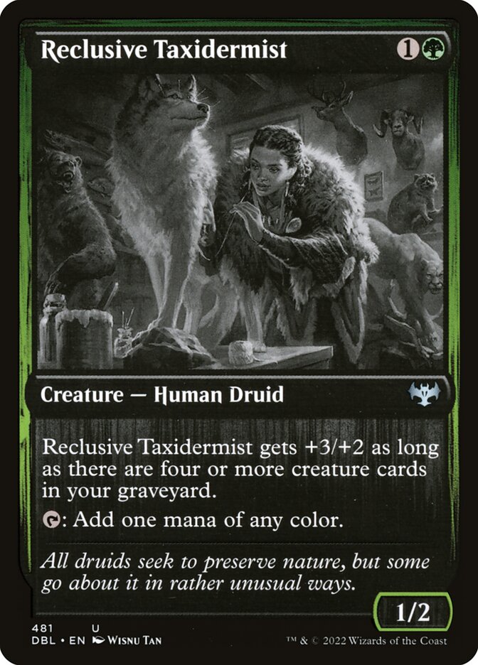 Reclusive Taxidermist card front