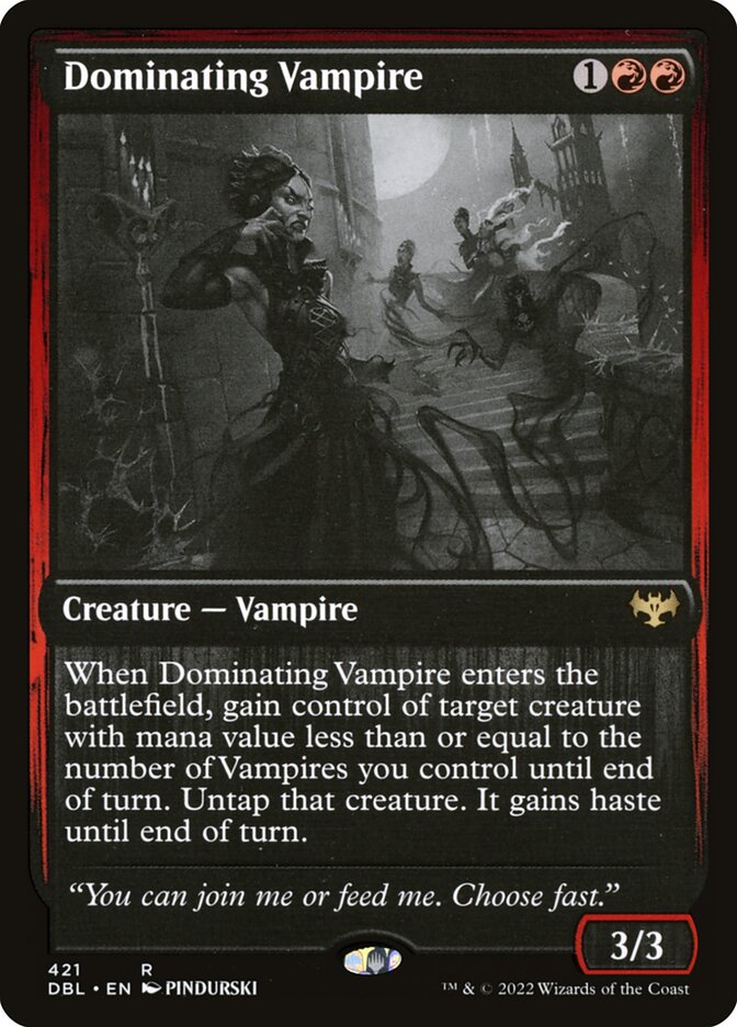 Dominating Vampire card front