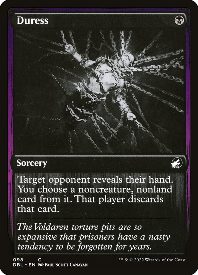 Duress card front