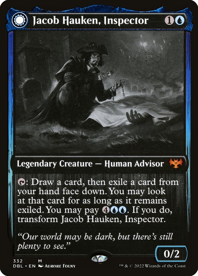 Jacob Hauken, Inspector card front