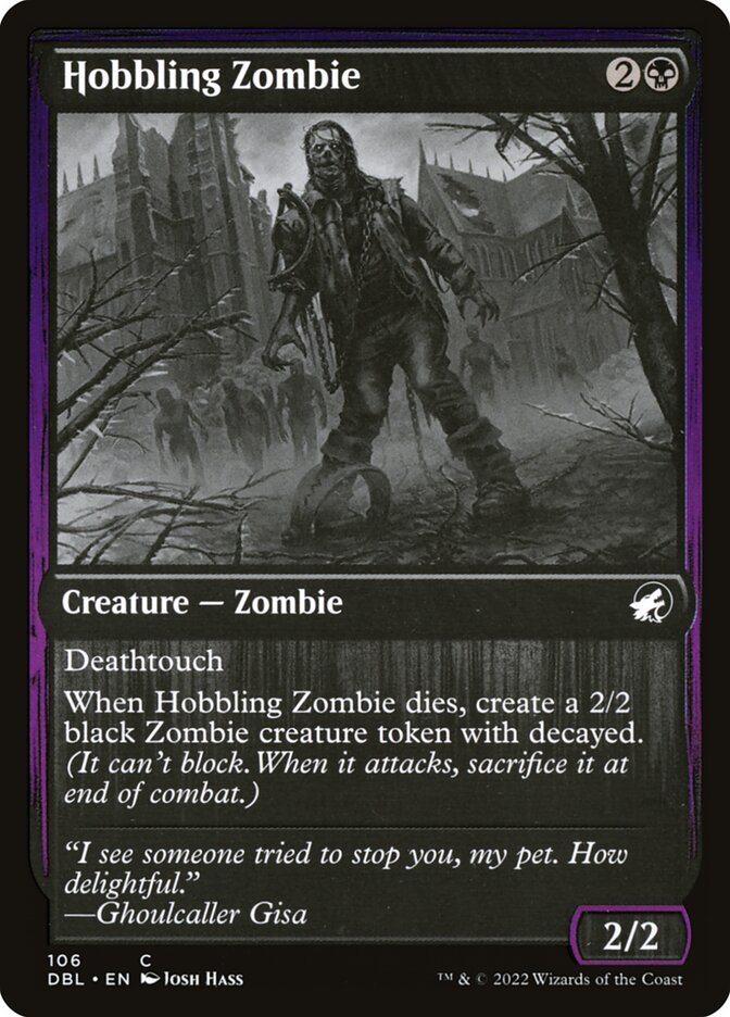 Hobbling Zombie card front