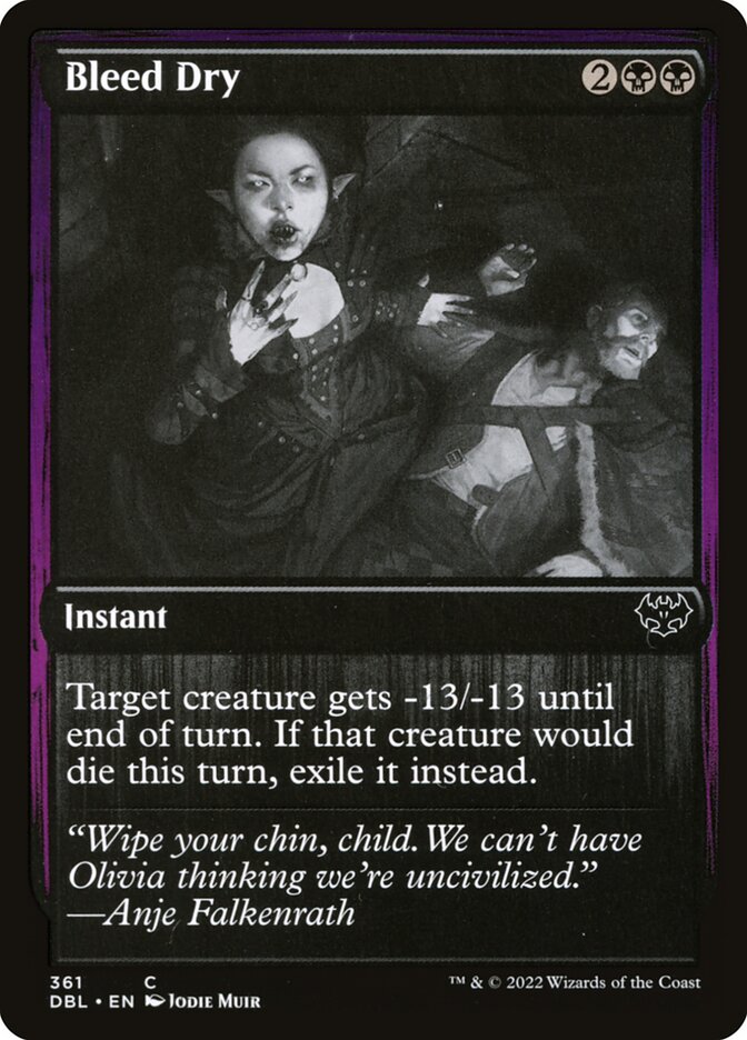 Bleed Dry card front