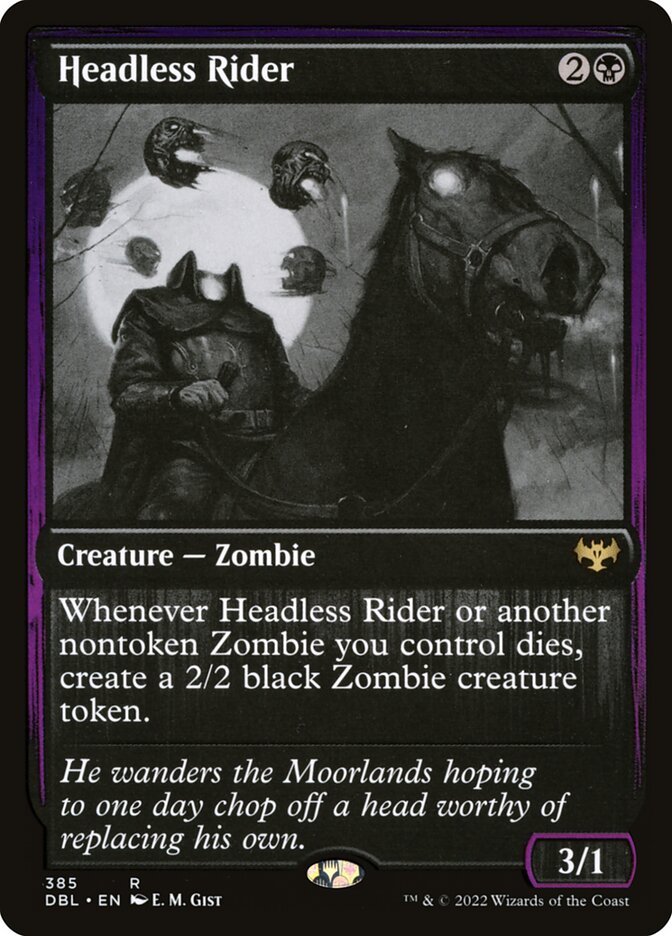 Headless Rider card front